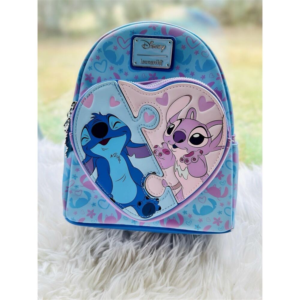 *NEW LE* Loungefly Stitch and Angel Puzzle Mini Backpack - Lilo & Stitch
